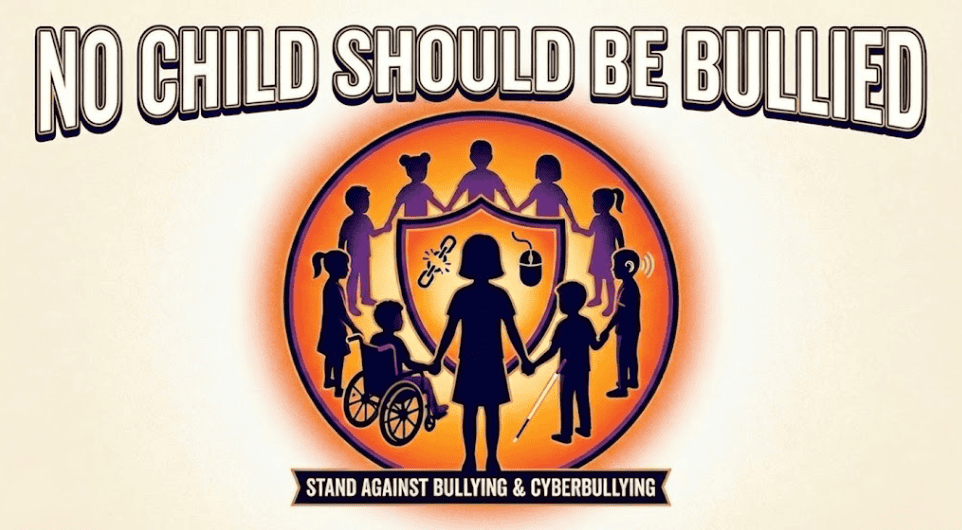 No child should be bullied. Stand against bullying and cyberbullying.