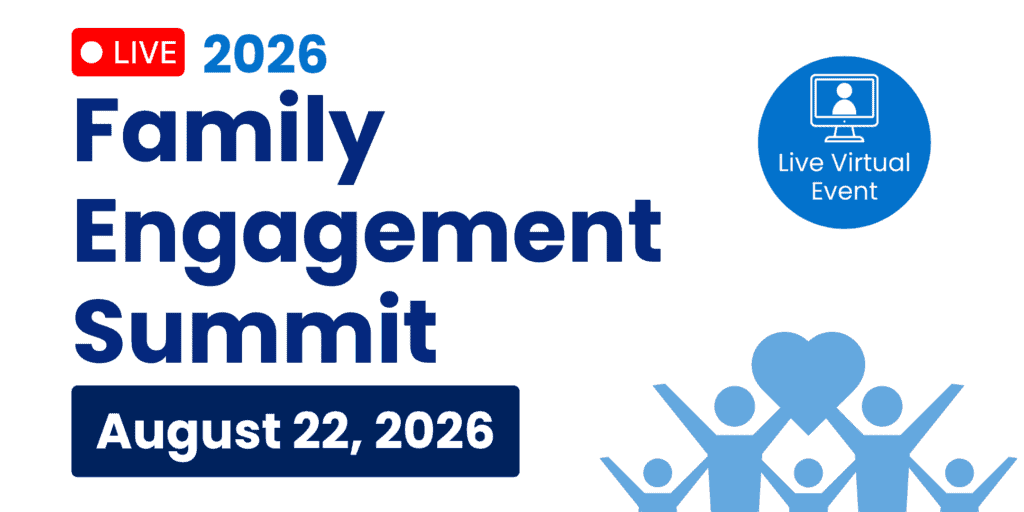 banner with information about the 2026 Family Engagement Summit on August 22, 2026. Register at go.peatc.org/FESummit26